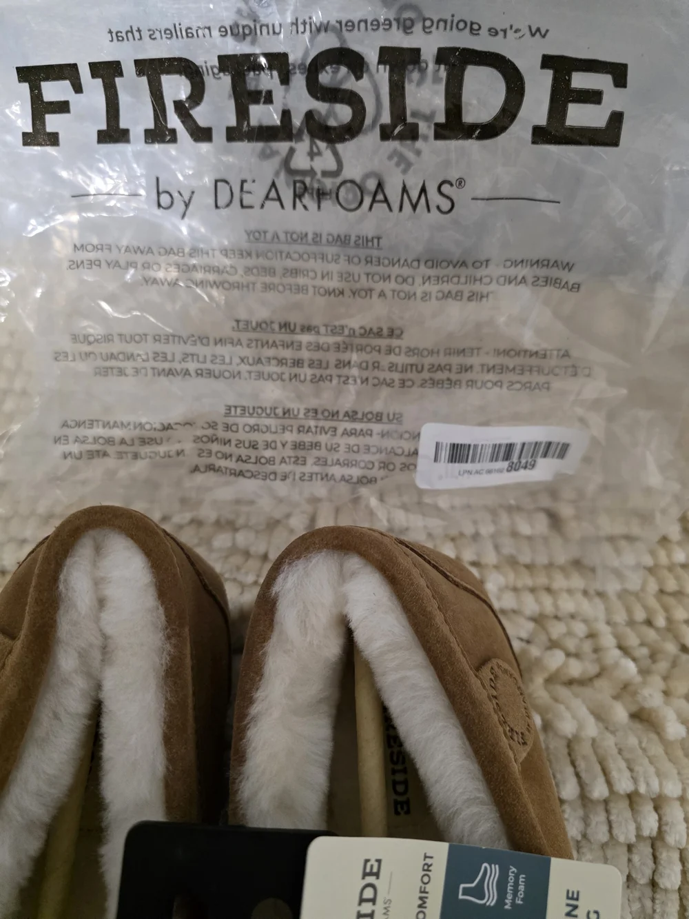 Men's Chestnut Shearling-Lined Slippers